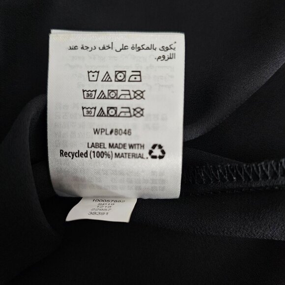 💎INC International Concepts Lace-Up Cold-Shoulder Chain Black Top - Picture 8 of 8